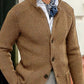 Męska kurtka kardigan w stylu retro biznesowym