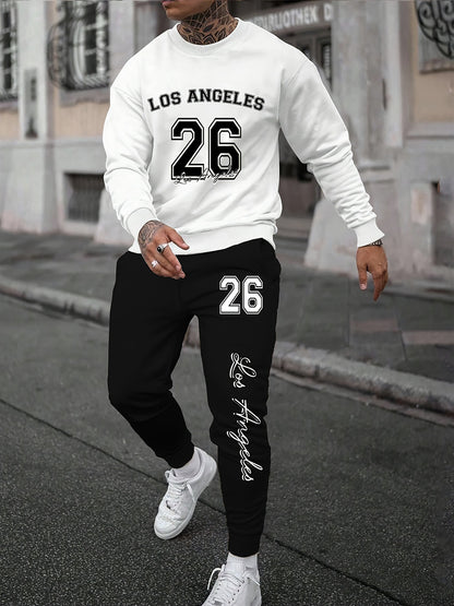 Męski kombinezon z nadrukiem biznesowym w stylu retro