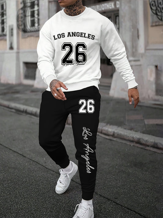 Męski kombinezon z nadrukiem biznesowym w stylu retro