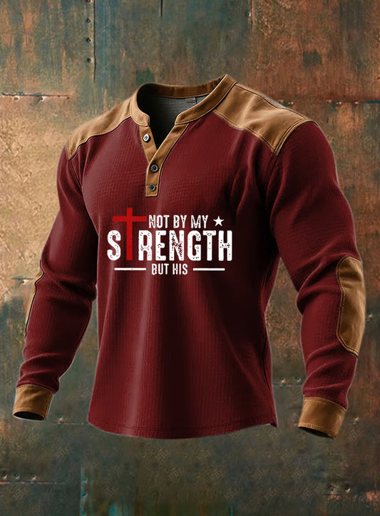 Męskie Vintage Faith Casual Henley