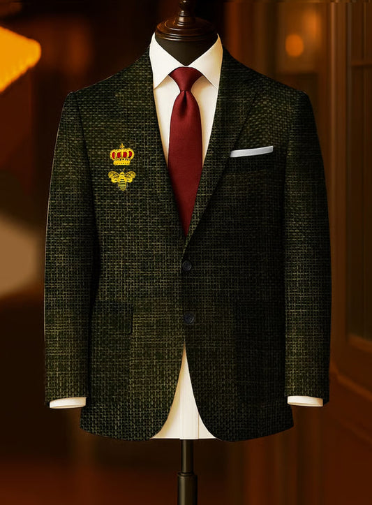 Męska koszula z długim rękawem z nadrukiem w stylu biznesowym