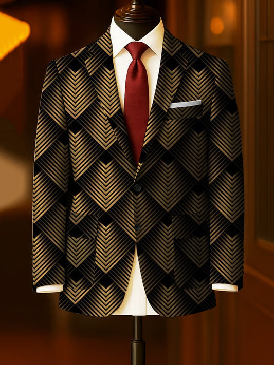 Męski Vintage Business Casual Blazer