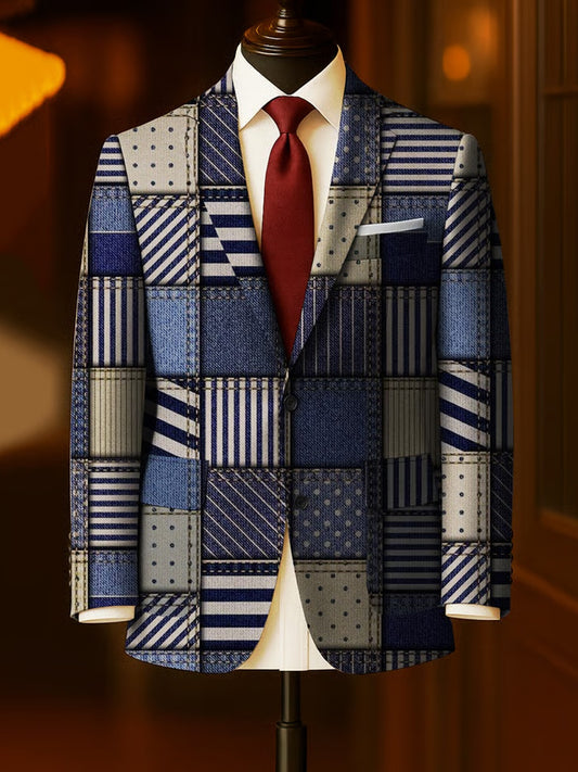 Męski Vintage Business Casual Blazer