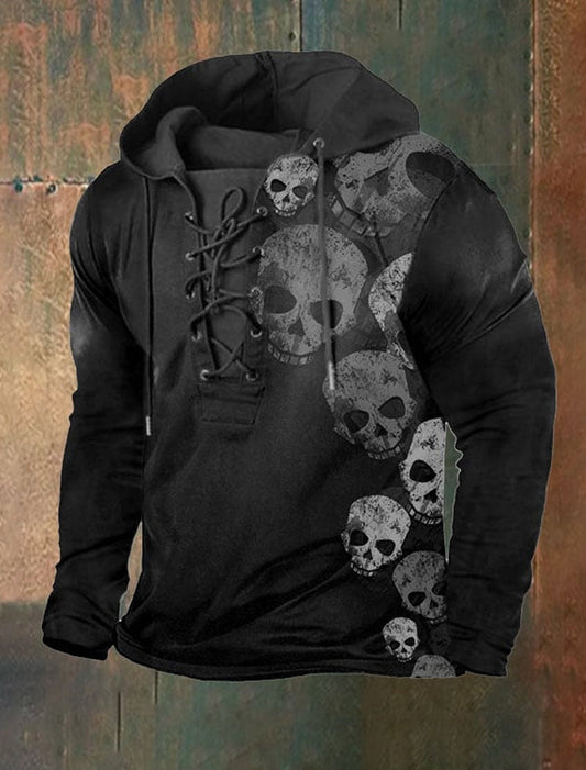 Męskie Retro Art Print Casual Top