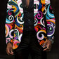 Męskie Retro Art Print Casual Blazer