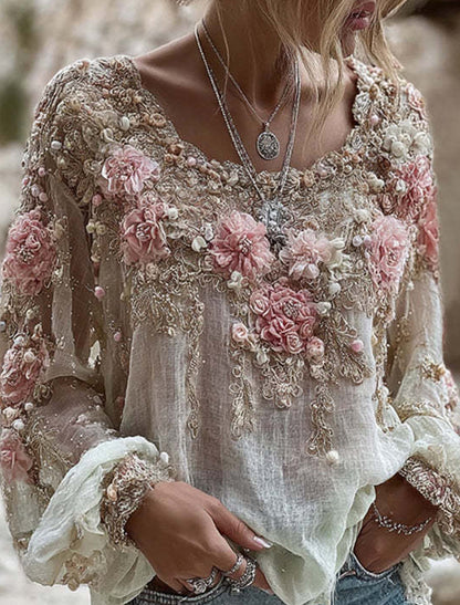 Damski retro czeski top na co dzień