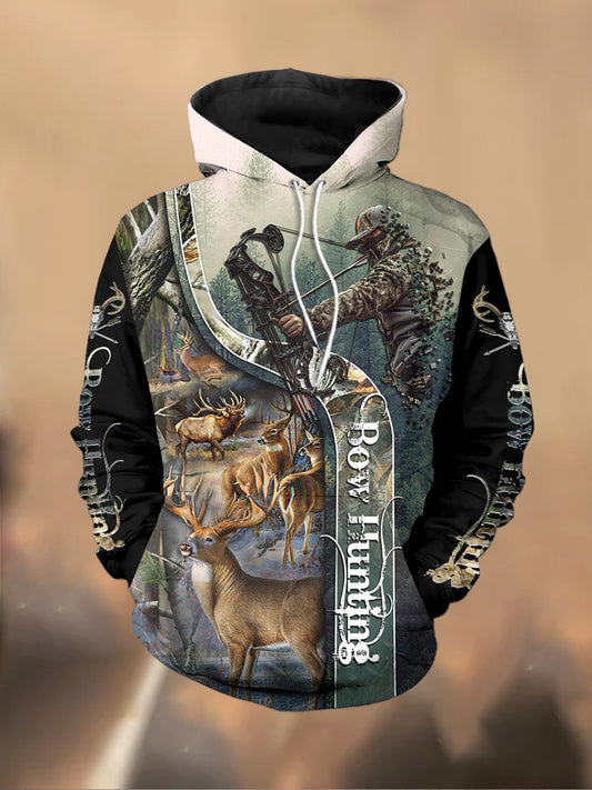 Casualowa bluza z nadrukiem w stylu retro