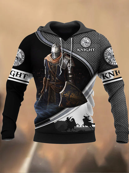 Casualowa bluza z nadrukiem w stylu retro