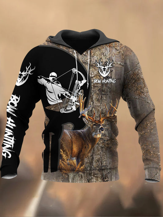 Casualowa bluza z nadrukiem w stylu retro