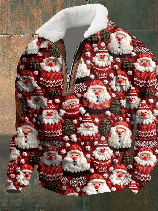 Męska bluza w stylu vintage Christmas Art Casual