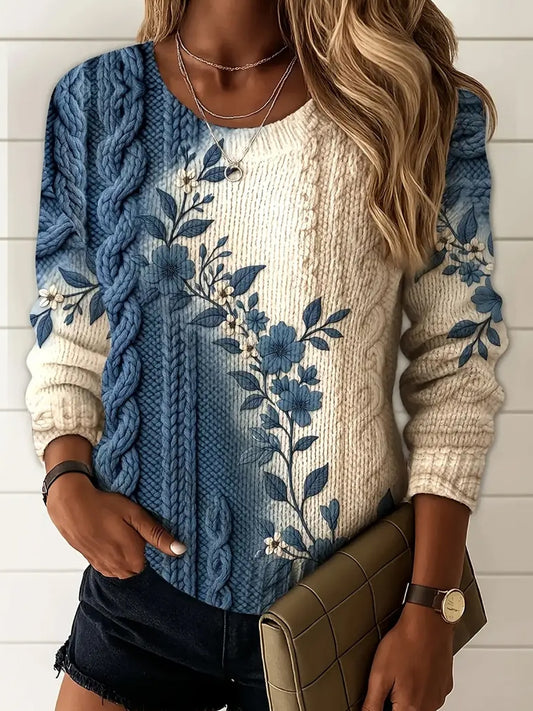 Damskie Vintage Animal Art Print Casual Retro Bluza z kapturem