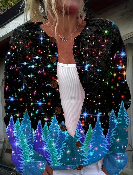 Damski sweter sweter w stylu vintage w stylu świątecznym