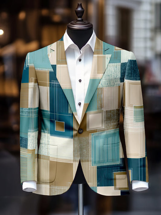 Męski Vintage Business Casual Blazer