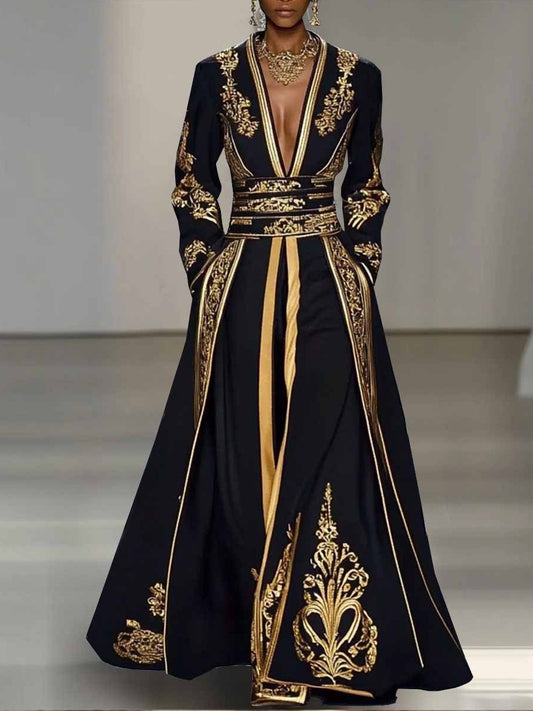 Damska sukienka muzułmańska w stylu vintage Palace na Bliskim Wschodzie