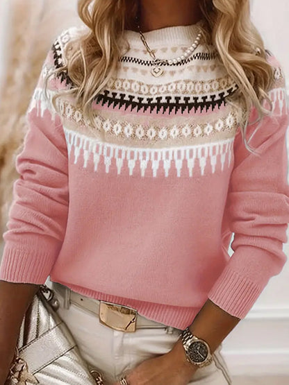 Damski Vintage Christmas Art Print Wygodny swobodny Sweate