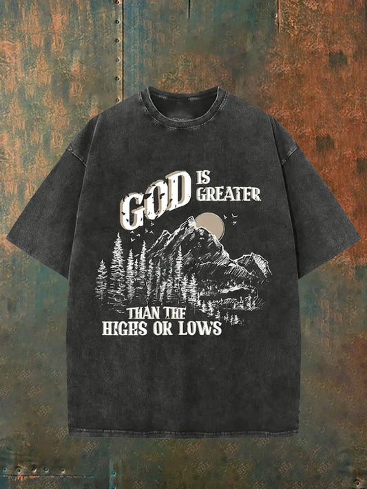 Męska koszulka w stylu vintage w trudnej sytuacji Christian umyta na co dzień