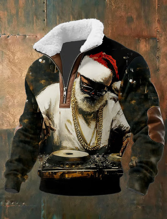Męska bluza w stylu vintage Christmas Art Casual