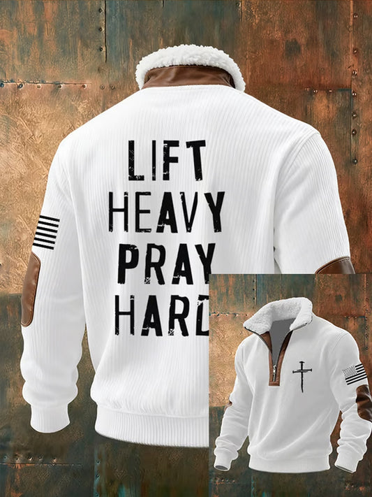 Męska bluza z kołnierzem w stylu vintage Art Faith Casual