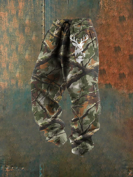 Luźne spodnie w stylu retro z nadrukiem zachodnim