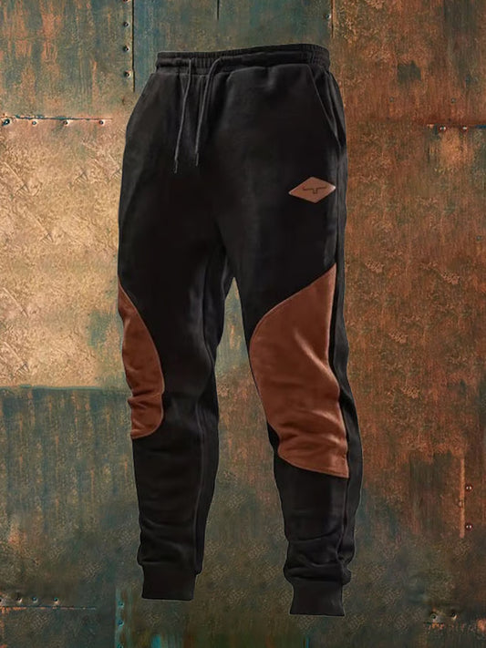 Luźne spodnie w stylu retro z nadrukiem zachodnim