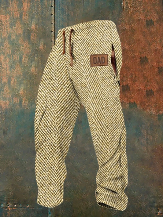 Luźne spodnie w stylu retro z nadrukiem zachodnim