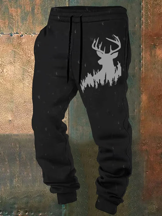 Luźne spodnie w stylu retro z nadrukiem zachodnim