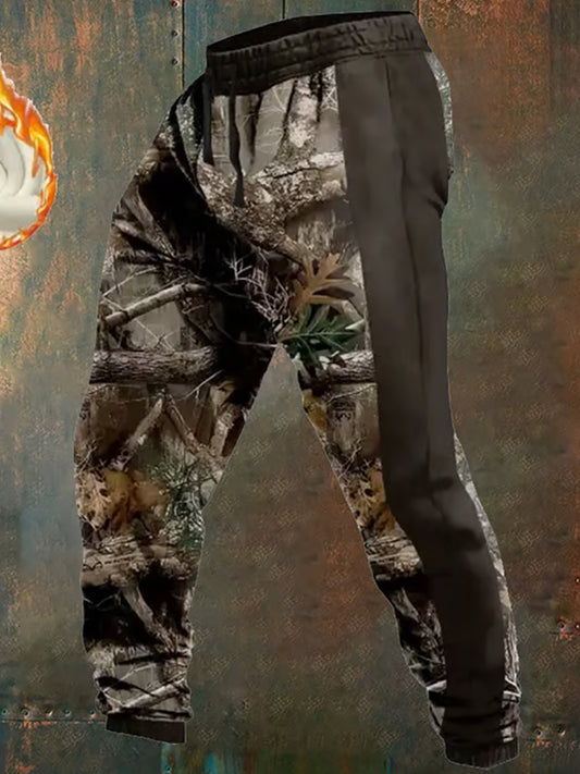 Luźne spodnie w stylu retro z nadrukiem zachodnim